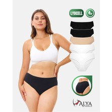 Alya Underwear Kadın Külot, Lyocell Kumaş Külot, Terletmeyen ve Dayanıklı Kadın Iç Çamaşırı, Liyosel ( P01, 3xl )