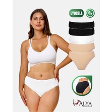 Alya Underwear Kadın Külot, Lyocell Kumaş Külot, Yumuşak ve Dayanıklı Kadın Iç Çamaşırı, Liyosel ( P02, 2xl )