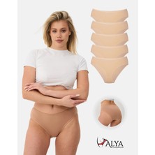 Alya Underwear Kadın Pamuklu Bato / Hipster Slip Külot - 5 Adet Ten  (MULTICOLOR-P07)