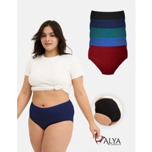 Alya Underwear Kadın Külot, Pamuklu Büyük Beden Külot, Yüksek Bel Iç Çamaşırı ( P24, 5xl )