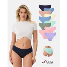 Alya Underwear Kadın Pamuklu Bato / Hipster Slip Külot - 10'lu Paket (MULTICOLOR-X16)