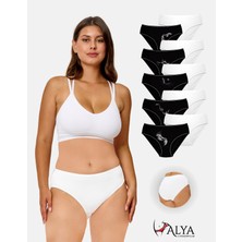 Alya Underwear Kadın Pamuklu Külot Basic Slip Renkli 10'lu Paket ( MULTICOLOR-X17 )