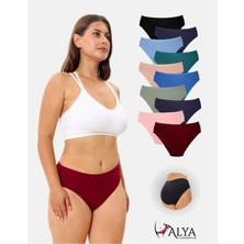 Alya Underwear Kadın Külot Basic Slip Renkli Pamuklu Iç Çamaşırı 10'lu Paket ( MULTICOLOR-X32 )