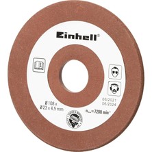 Orijinal  Zincir Bileme Yedek Taşı Ø 108 mm (Zincir Testere Bileme Cihazı Aksesuarı, Kalınlık 4,5 Mm, 23 mm Mil Bağlantısı, P100 Grit,  Zincir Bileme Cihazları Için Uygun) - 4500071