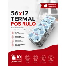 Toscana 56X12 Termal Rulo 1 Paket 10 Adet Tse Belgeli Yazarkasa Pos Rulosu