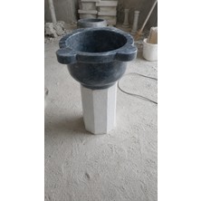 Deca Stone Mermer Hamam Kurnası - Klasik Gri Mermer Kurna