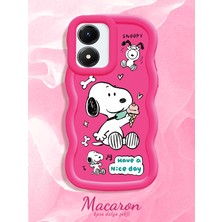HONTINGA Vivo Y02S Uyumlu Kılıf Düşüme Önleyici Basitlik Anti Düşme Kamera Koruyucu Basit Kırmızı Yumuşak Silikon Couple Telefon Kılıfı Karikatur Desen K9-0269