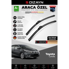 S-Dizayn Toyota Corolla Ön Cam Silecek Seti 2012-2018 Premium Araca Özel 65-35 cm  A+ Kalite