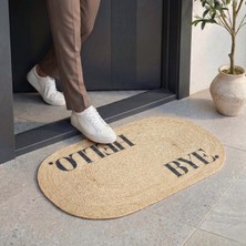 Cool Halı Passy Hello Bye Yazılı Kapı Önü Paspası Dekoratif Apartman Dış Kapı Outdoor Giriş Halısı