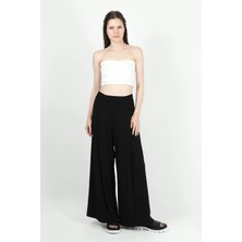 Des Concept Kadın Bol Paça Siyah Pantolon