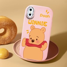 HONTINGA iPhone x ile Uyumlu Kılıf Kamera Korumalı Düşüme Önleyici Kamera Koruyucu Pembe Yumuşak Silikon Couple Telefon Kılıfı Ayıcık Desenli K4-0450