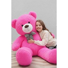 Sole Papyonlu 180-190 cm Dev Boy Fuşya Sevimli Peluş Koca Ayı - Sevgiliye Eşe - Arkadaşa  Özel Hediye