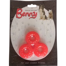 Aydogan's Benny Köpek Oyuncağı Üçlü Halka 9 x 9 cm Kırmızı