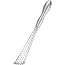 Busstier 30 cm Paslanmaz Çırpma Teli, Ergonomik Tutma Yeri, Kalın Teller Metal Toplar ile