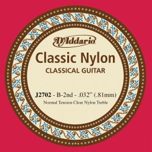D'Addario Daddario J2702 Klasik Gitar Teli, Classic Nylon, Normal Tensi