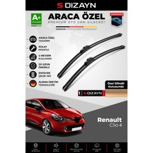 S-Dizayn Renault Clio 4 Hb Ön Cam Silecek Seti 2012-2019 Premium Araca Özel 65-35 cm  A+ Kalite