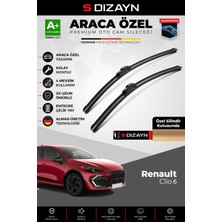 S-Dizayn Renault Clio 6 Hb Ön Cam Silecek Seti 2025 Üzeri Premium Araca Özel 70-30 cm  A+ Kalite