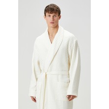 İrya Aura Waffle Erkek Bornoz Ekru L-Xl
