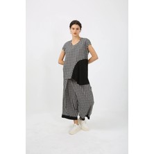 Des Concept Kadın Pötikare Beli Lastikli Rahat Kesim Şalvar Pantolon