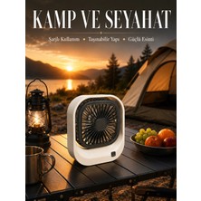Mercora Tech Şarjlı Masaüstü Fan Güçlü Hava Akışı ve Sessiz Çalışma