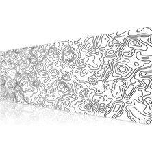 KlasseGear 5 Farklı Model Dikişli Kenar 120X60 cm Oyuncu Mouse Pad ( Map Lines)