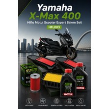 Yamaha X-Max 400 Hiflo Motul Scooter Expert Bakım Seti HFL003