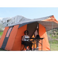 TMÇ CAMPİNG Tek Odalı Turuncu 4 Kişiye Kadarkullanım Kamp Çadırı 3 Mevsim Kullanıma Uygun