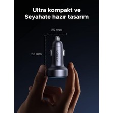 30W 3 Portlu Araç Içi Şarj Cihazı Çakmaklık Adaptörü, 45843