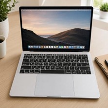 MacBook Arapça Klavye Koruyucu A1534 A1708 Uyumlu Silikon Klavye Koruyucu Arapça Baskılı Us Amerikan Enter Siyah