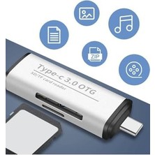 Plentiful Type-C 3in1 USB Kart Okuyucu Micro Sd Card Reader Çevirici Dönüştürücü USB 3.0 Otg Adaptör