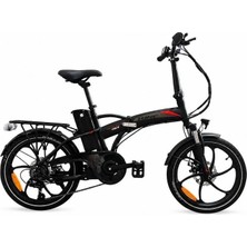 Torc Trc 8  Elektrikli Katlanır Bisiklet 420H Md 20 Jant 7 Vites Siyah Kırmızı