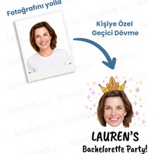 Konfeti.co Özel Tasarım Kişiselleştirilebilir Bride To Be Bekarlığa Veda Geçici Dövme Seti - 10 Adet