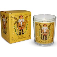 Charm Lab Candle – Kurşun Asker (Nutcracker) Tasarımlı Mum, Sarı Renk Temalı, 135 G Doğal Bio Balmumu, 40 Saat Yanma Süresi, Cam Kavanoz, Şık Bristol Kutulu, Yılbaşı Koleksiyonu Hazır Hediye