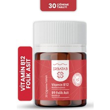 Erbatab Vitamin B12 ve Folik Asit (B9) Tablet | Metilkobalamin & Metilfolat Takviyesi