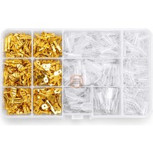 Meon Robotik Otomasyon Kablo Terminali 6.3 mm 4.8 mm 2.8 mm 270 Parça Kutulu Set