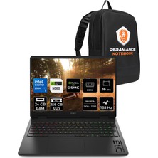 Hp Omen 16 Core 7 250H Rtx 5060 8gb 24GB Ram 256GB SSD 16" Wuxga 165Hz Freedos BQ9A9EAP313 Gaming Laptop + Per4 Çanta