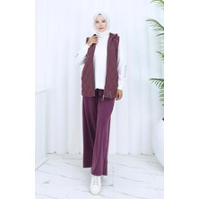Kapüşonlu Yelek Basic Sweat ve Rahat Pantolon Üçlü Takım
