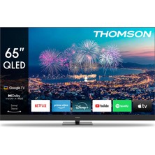 THOMSON 65" 164 Ekran Uydu Alıcılı 4K Ultra HD Google Smart QLED Plus TV  65QG6C14