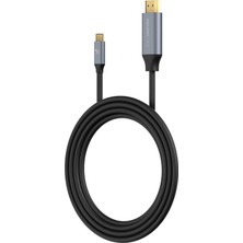 Amazingthing Thunder Pro Hdtv Görüntü ve Ses Aktarıcı Type-C To HDMI Kablo Ultra Hd 4K 60Hz 1.5m Gri