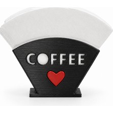Mira's Coffee 100 Adet No 4 Kahve Filtre Kağıdı ve Kağıt Filtre Tutucu (Kalp Detaylı Kutu Tipi)