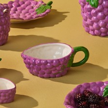 Karaca Grape Üzüm Desenli Kulplu Kase 17 cm