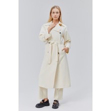 Bolivente Kadın Oversize Kuşaklı Trençkot