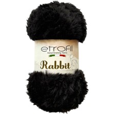 Etrofil Rabbit Örgü İpi Siyah %100 Polyester 100g 65m (70906)
