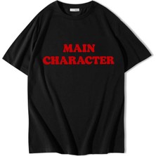 Brz Collection Unisex Oversize Character T-Shirt Siyah