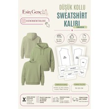 Esin'in Diktikleri Düşük Kollu Erkek Sweatshirt Kalıbı | Xs-5xl Beden | Kağıt Baskı | Profesyonel Dikiş Kalıbı