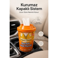 Missclean 35 Li Araç Içi Bardak Islak Mendili - Oto Bardaklık Uyumlu Kurumaz Kapaklı Bardak Islak Mendili