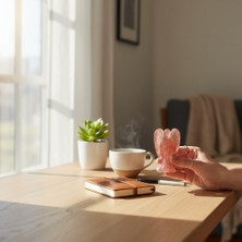 Hedea Doğaltaş Melek Epoksi Reçine Gül Quartz