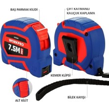 Elivora Store WP261010 7,5MX25MM/25FT. Naylon Kaplama Sarı Çelik Şerit Metre