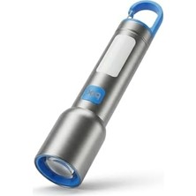 Elivora Store Bix BX1010FL Max 500 Lümen ve 500 Metreye Kadar Menzilli Usb-C Şarj Edilebilir Kamp, Yürüyüş, Tamir, Güvenlik, Acil Durumlar Için 10W LED El Feneri