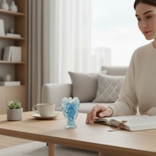 Hedea Doğaltaş Melek Epoksi Reçine Mavi Quartz